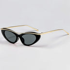 Camille Cat Eye Sunglasses with Gold Tone Brow Bar-CLAYRY