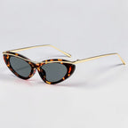 Camille Cat Eye Sunglasses with Gold Tone Brow Bar-CLAYRY