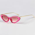 Camille Cat Eye Sunglasses with Gold Tone Brow Bar-CLAYRY