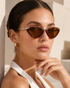 Cat Eye Sunglasses with UV400 Tinted Lenses-CLAYRY