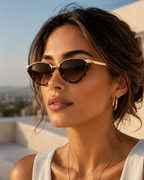 Cat Eye Sunglasses with UV400 Tinted Lenses-CLAYRY