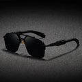 Cavallo Rimless Square Sunglasses with UV400 Protection-CLAYRY