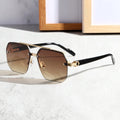Duvall Men's Rimless Hexagonal Sunglasses with UV400-CLAYRY