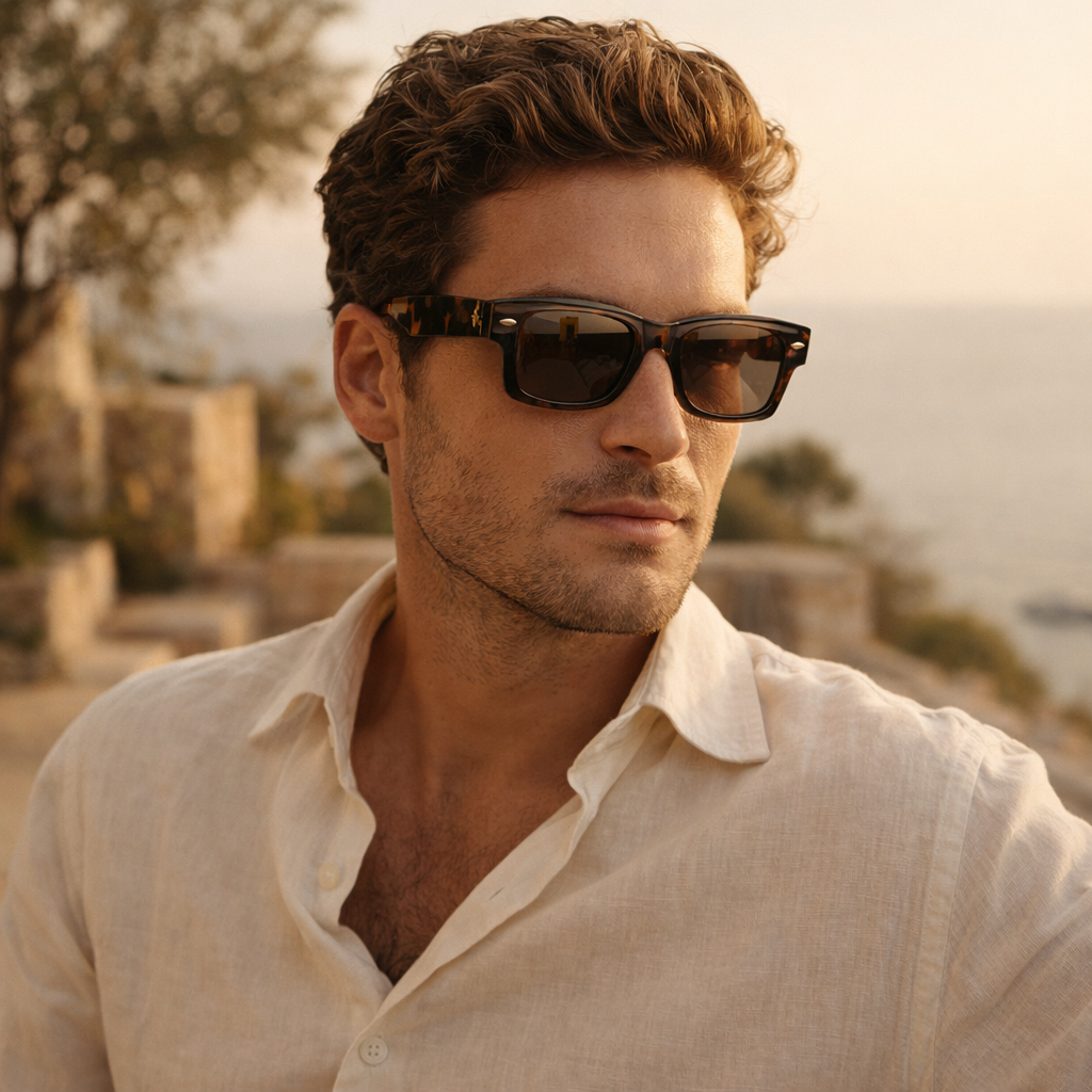 Giovanni Square Sunglasses with Scratch Resistant UV400 Lenses-CLAYRY