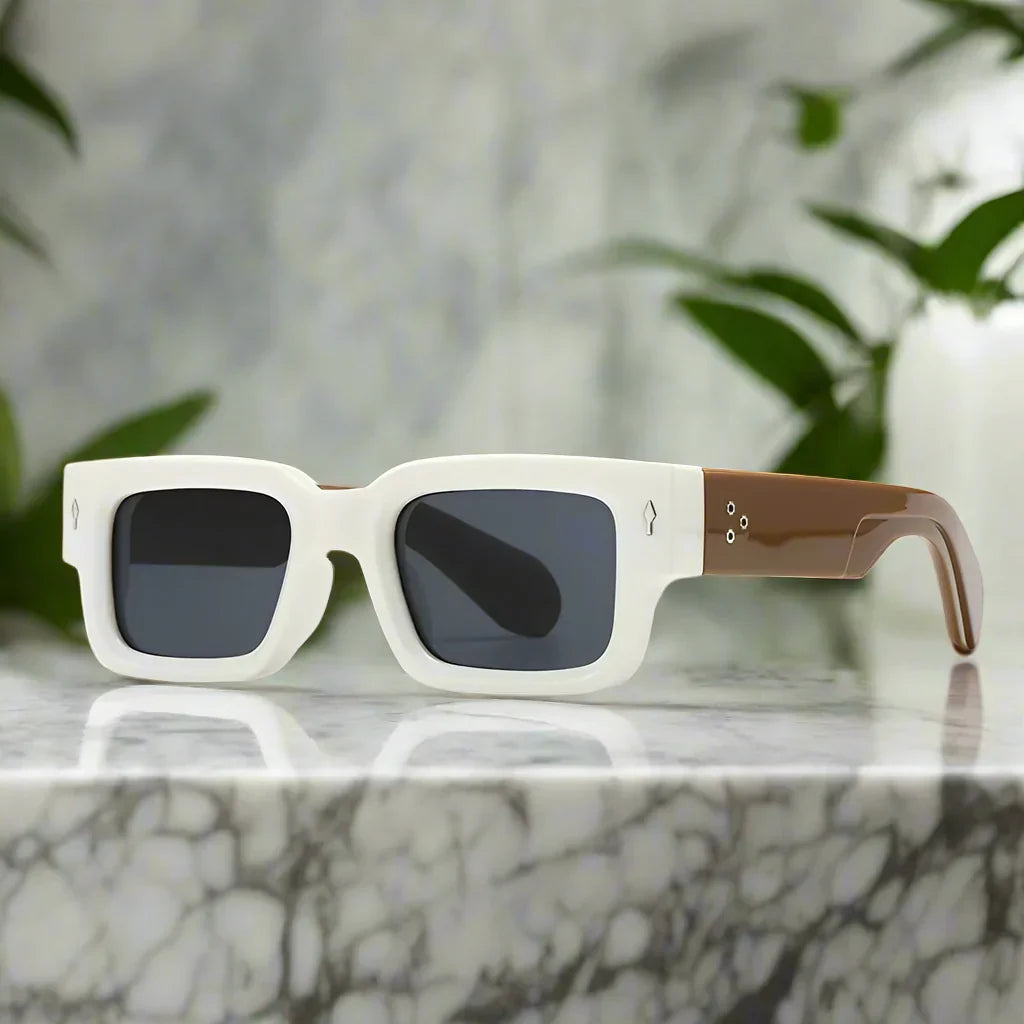 Giovanni Square Sunglasses with Scratch Resistant UV400 Lenses-CLAYRY