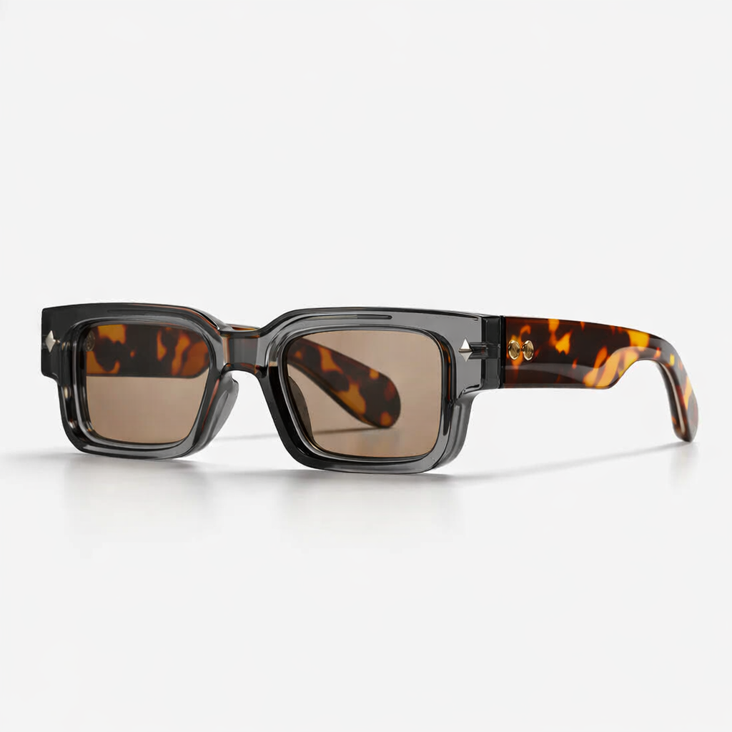 Giovanni Square Sunglasses with Scratch Resistant UV400 Lenses-CLAYRY