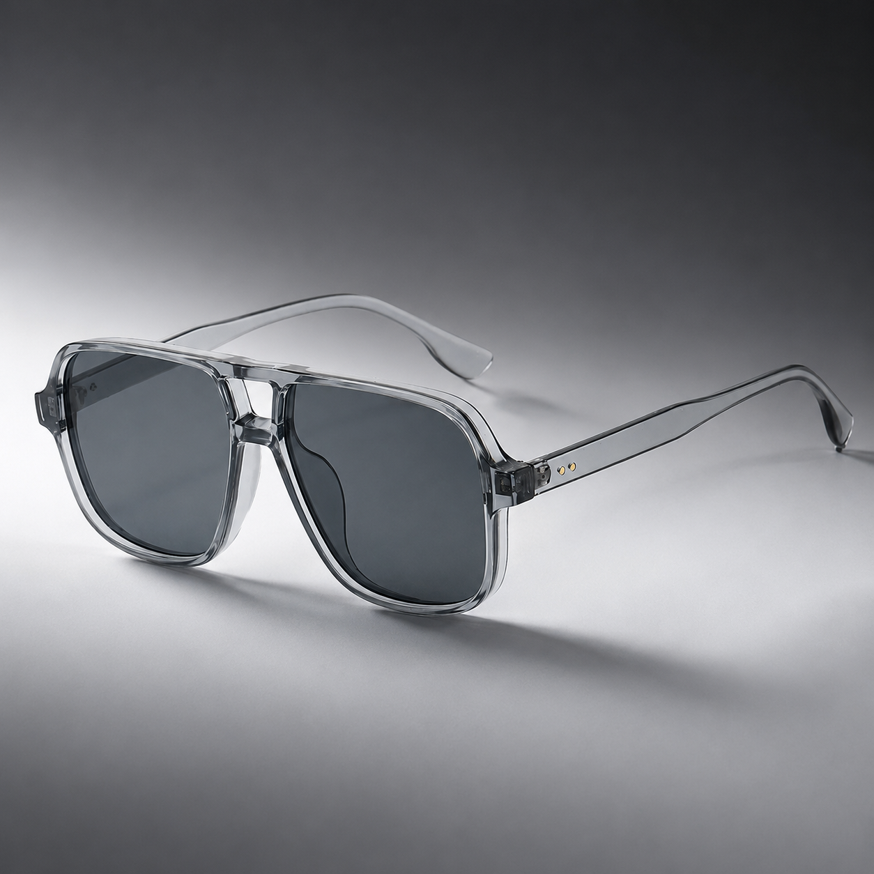 Marlowe Square Aviator Sunglasses with Double Bridge-CLAYRY