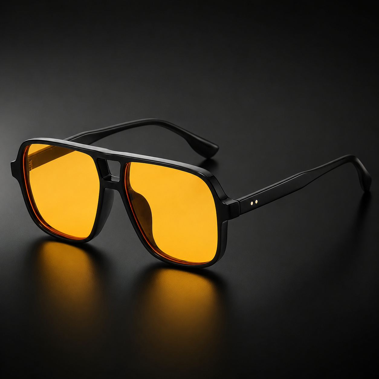Marlowe Square Aviator Sunglasses with Double Bridge-CLAYRY